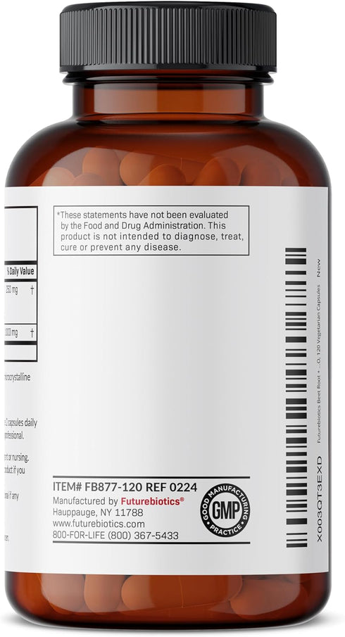 Futurebiotics Beet Root + L-Arginine 2000 MG, Non-GMO, 120 Vegetarian Capsules...