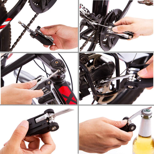 YBEKI NAMUCUO Bike Repair Tool Kits - Bicycle Tool Set with Saddle Bag and Bicycle multi-tool Chain Tool (black Tool kits 19 in 1 + Bag)...