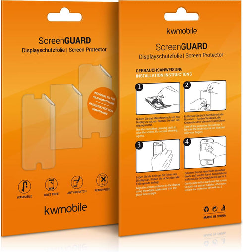 kwmobile Screen Protectors Compatible with Apple iPhone 12 / iPhone 12 Pro Screen Protector - 3X Ultra-Clear Transparent Phone Films...