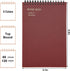 EOOUT 5pcs Top Spiral Steno Pads, 6x9 Top Spiral Notebook, Thick Plastic Hardcover 60 Sheets Note Pads with 7mm College Ruled Paper,5 Colors Writi...