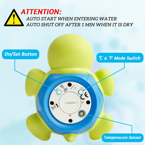 Baby Bath Thermometer (Upgraded Version) with Automatic Water Induction Switch, Baby Bath Float and Play Toy for Infant, Smart Accurate Bathroom S...