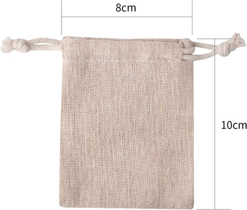 erduoduo Pack of 50 Small Burlap Bags With Drawstring,3x4inch Gift Little Burlap Drawstring Bags,Reusable Small Sachet Bags,Tea Bag...