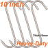 10 Inch Meat Hook, Heavy Duty 10mm S-Hooks Stainless Steel Meat Processing Butcher Hooks (10mm10inch)...