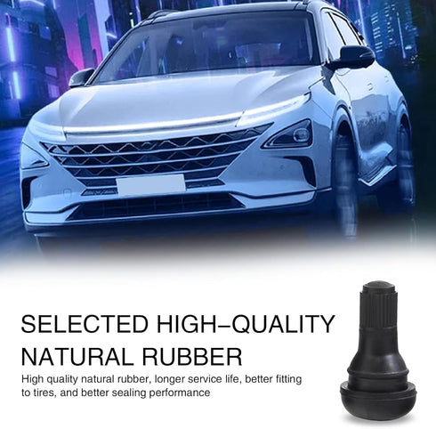 5 PCS Snap-in Tire Valve, TR412 Short Valve Stem, for Tubeless 0.45 Inches Rim Holes on Standard Vehicle Tires (Black)...