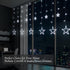 Star Curtain Lights for Bedroom - Plug-in 9ft 138 LED Fairy Twinkle Lights with 12 Star Drops, Connectable Window Lights with Remote 8 Lighting Mo...