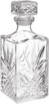 Bormioli Rocco Selecta Collection Whiskey Decanter – Sophisticated 33.75oz Diamond Decanter With Starburst Detailing – For Whiskey, Bourbon, Scotc...