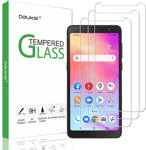 beukei (3 Pack) Compatible for Alcatel TCL A3 (A509DL) Screen Protector Tempered Glass, (5.5 inch) Touch Sensitive,Case Friendly, 9H Hardness......