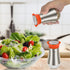 Evelyne Salt Pepper Seasoning Glass Shaker with Stainless Steel Cover 2 pcs Pack Set (Orange)...