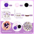Magibeads 30Pcs 15mm Black and Purple Round Silicone Focal Beads Keychain Making Kit with Bowknot Rhinestone Spacer Beads for Crafts DIY Beadable ...