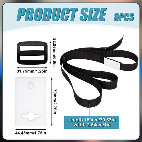 24pcs Solar Cover Reel Attachment Kit for In-Ground Swimming Pool, Including 8pcs Pool Solar Blanket Straps with Fastener Tabs & 8pcs Cord Plates ...