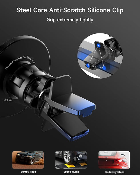 ZOOAUX MagSafe Car Mount, Magnetic Phone Holder for Car, Hands Free Vent Mounting, Super Strong Magnets, Fits iPhone 13/12 Series & All Phones......