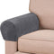 PrinceDeco 4 Pack Thick Velvet Stretch Armrest Covers for Chairs, Sofas & Armchairs - Non Slip, Grey...