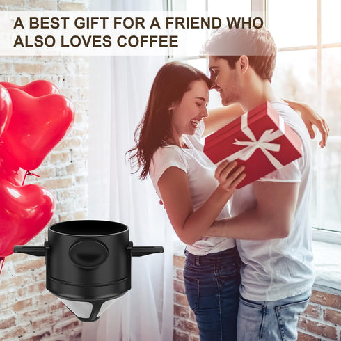 Pour Over Coffee Maker,Portable Stainless Steel Reusable Coffee Filter, Mini Collapsible Paperless Single Serve 1 Cup Coffee Dripper Cup Easy To C...
