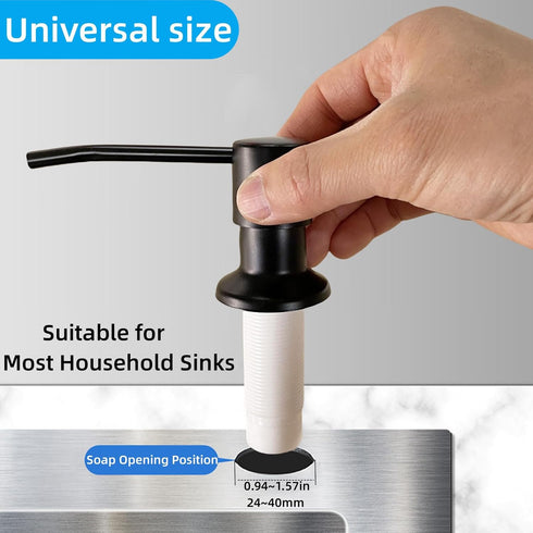 Soap Dispenser Extension Tube Kit,Soap Dispenser Kitchen,Stainless Steel,with 39" Extension Tube,Connects Directly to Dish Soap Container,Hand Soa...