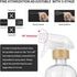 HOMBYS Empty Bamboo Glass Spray Bottles with Silicone Sleeve Protection - Refillable 17 oz Clear Glass Containers for Cleaning Solutions, Essentia...
