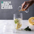 Homestia 2Pcs Plastic Cocktail Shaker Set, Hand Shaker Cup Mixer with Tea Shaker Cup with Scales, Transparent Bar Tool Sets with Measuring Jigger ...