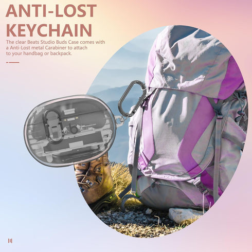 Clear Case for New Beats Studio Buds + (2023) / Beats Studio Buds (2021), Secure Lock Beats Studio Buds Plus Case Cover, Shockproof Wireless Earbu...