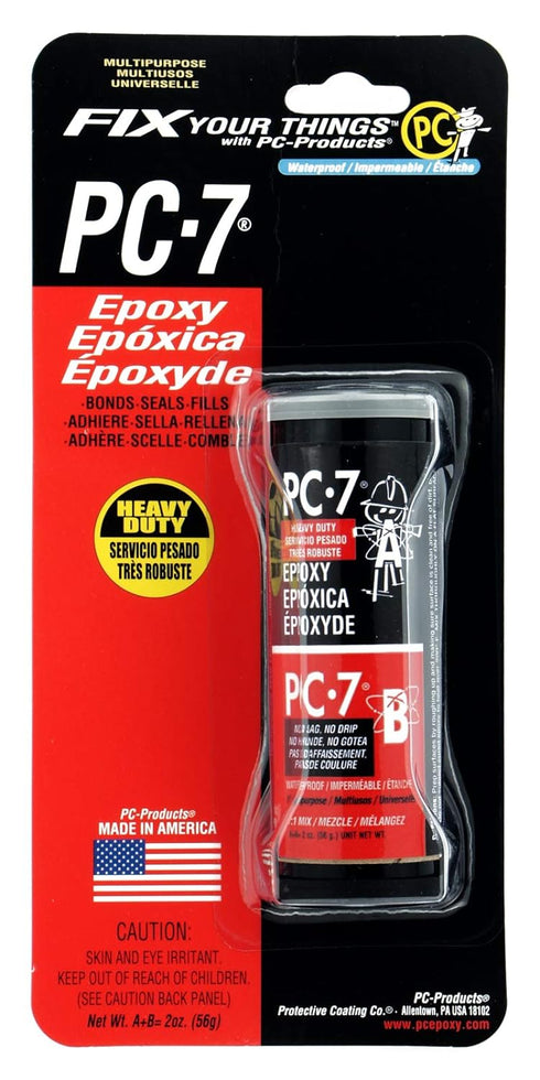 PC Products PC-7 Epoxy Adhesive Paste, Two-Part Heavy Duty, 2oz in Two Jars, Charcoal Gray 27776...