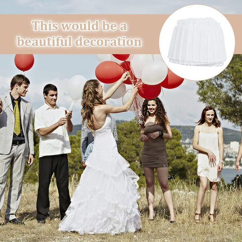 FINGERINSPIRE 5 Yards Ruffled Lace Trims Ribbon 3-1/4 Inch Wide White Polyester Chiffon Fabric Lace Pleated Gathered Fabric Ribbon for Garment Ext...