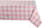 DII Buffalo Check Collection, Classic Farmhouse Tablecloth, Tablecloth, 52x52, Pink & White...