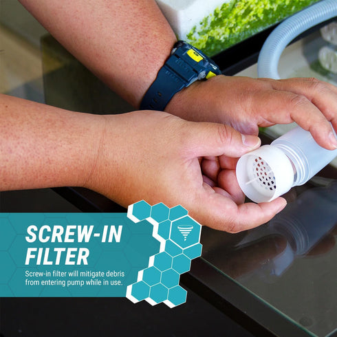 TERA PUMP BPA Free 10 feet Hose Aquarium Cleaner Siphon Pump - Hand Siphon Pump to Drain LONG Distance Replace Your Water in Minutes! WFC (Water F...