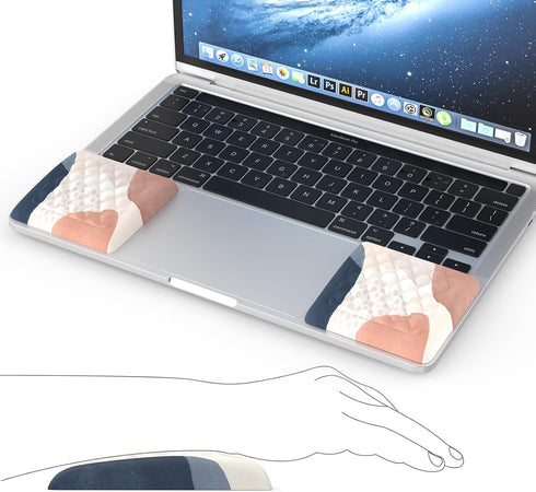 HAOCOO Wrist Rest, Wrist Support for Keyboard, Ergonomic Wrist Rest for Keyboard with Memory Foam, Protable Laptop Keyboard Wrist Rest for Office,...