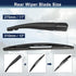 X AUTOHAUX Rear Windshield Wiper Blade Arm Set for Ford Escape 2008-2012 for Lincoln MKT 2010-2019...