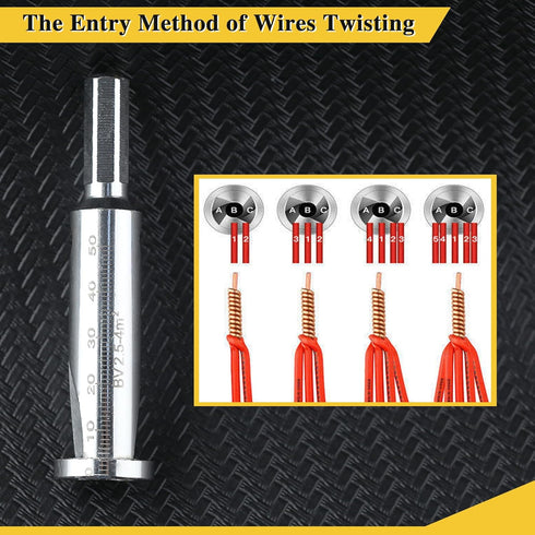 Wire Twisting Tool, Wire Stripper and Twister, 2 in 1 Electrical Drill & Manual Wire Stripper Cable Twister, Quick Connector Twist Wire Tool for P...