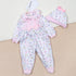 2Pcs Medylove Reborn Baby Dolls Girls Clothes 16-18 inch Newborn Reborn Doll Pink Outfit 17 inch Doll Printed Baby jumpsuit...