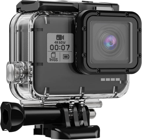 HONGDAK Waterproof Housing Case for GoPro Hero 7/6/5 Black(2018), 196ft/60m Waterproof Case Diving Protective Housing Shell with Touchable Cover f...