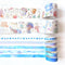 Ocean Washi Tape Set 2+5 Roll, Beach Themed Silver Foil Aesthetic Stickers Scrapbook Tape, Blue Washi Tape for journaling, Junk Journal Supplies, ...
