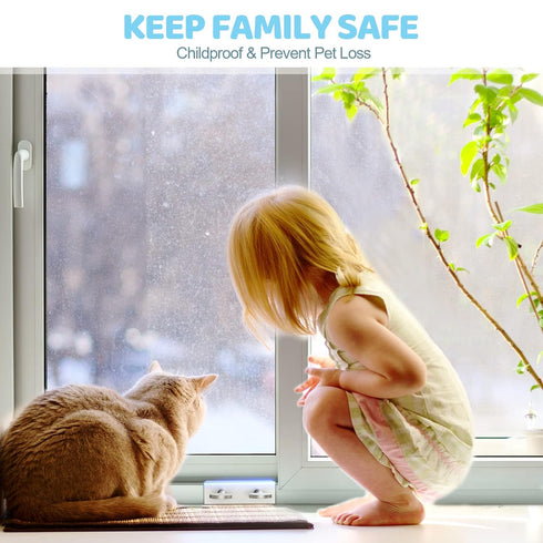Sliding Window Locks Security Up and Down Window - Sliding Glass Window Lock for Child Proof Home Safety Vertical Window Stopper, Adjustable Alumi...