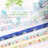 SAIEN Washi Masking Tape Set - 6 Rolls, Summer Designs & Japanese Traditional Patterns - Ideal for DIY Crafts & Gift Wrapping - 1.5cm x 7m Each (0...