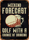 Golf Funny Golf Player Pun Wall Art 12"x 8" Metal Tin Retro Vintage Sign...