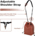 Camera Case, Camera Bag with Removable Strap, Crossbody Camera Bag for DSLR/SLR/Camera Lens, Waterproof Leather Camera Bag for Photography, Suitab...