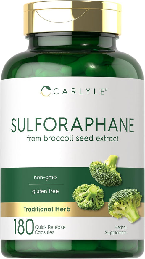 Carlyle Sulforaphane | from Broccoli Seed Extract | 180 Capsules | Traditional Herbal Supplement | Non-GMO and Gluten Free Formula...