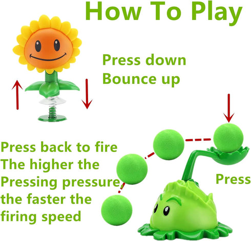 4 PCS Plants and Zombies Toys Action Figures Zombies PVZ Toys Set 1 2 Series Great Gifts for Kids and Fans,Birthday and Christmas Party...