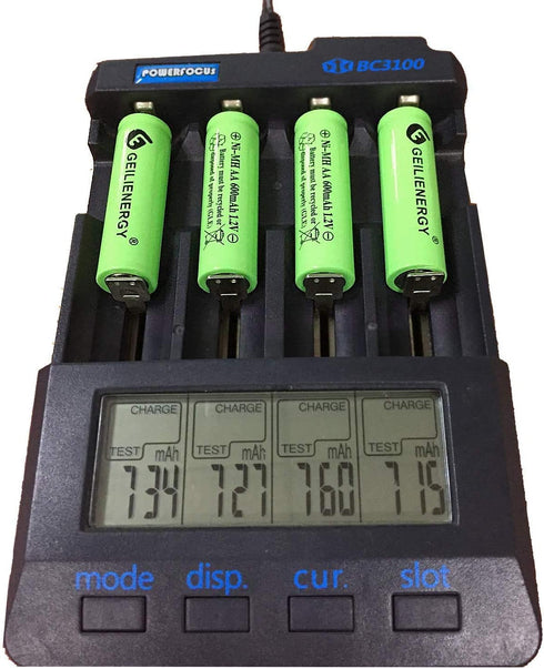 AA Ni-MH 600mAh 1.2V aa Rechargeable Battery for Outdoor Solar Lights,Garden Lights, Remotes, Mice (Green 8-Pack)...