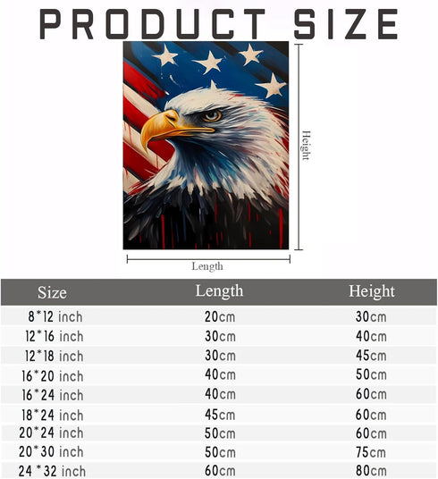 Gabbana American Flag Eagle Diamond Painting Kits for Adults, Full Round Diamond Art Kits 5D Patriotic Diamond Art, Personalized Gifts for Family ...