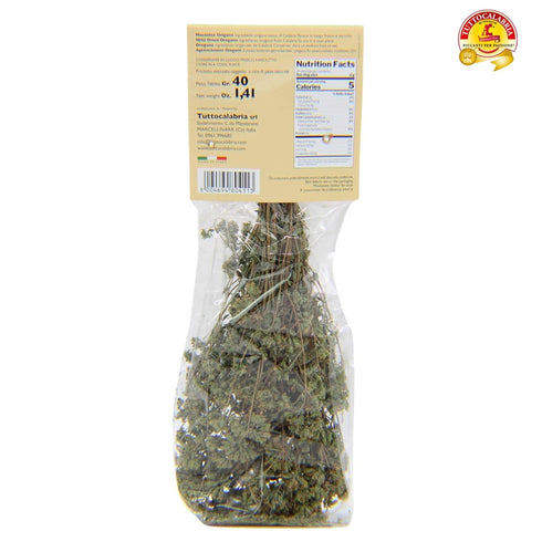 TUTTOCALABRIA Oregano, Dried Calabrian Oregano on the Stem, Product of Italy, 40 g, All Natural, Non-GMO, Product of Italy...