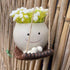 Swing Planter Pots Smiley Face Planter Hanging Resin Flower Head Planters for Indoor and Outdoor Plants,Succulent Pots for String of Pearls Plant-...
