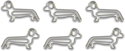Dog Dachshund Shaped Paper Clips Great for Paper Clip Collectors or Dog and Pet Lovers (Gold - 100 Count Gold Tin Gold Box)...