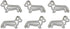 Dog Dachshund Shaped Paper Clips Great for Paper Clip Collectors or Dog and Pet Lovers (Gold - 100 Count Gold Tin Gold Box)...