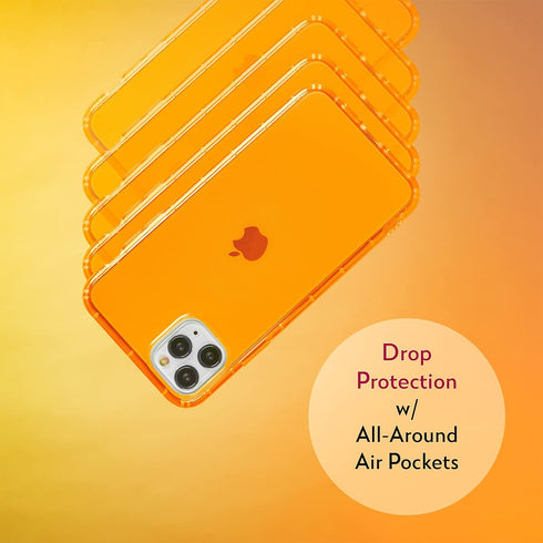 SteepLab Neon Highlighter Case for iPhone, The Grippy Jelly Case w/Protective Air Pockets (Intense Bright Orange, iPhone 11 Pro Max)...