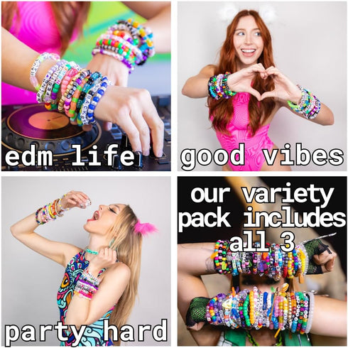 Good Vibes' Collection (13 Rave Bracelets)...