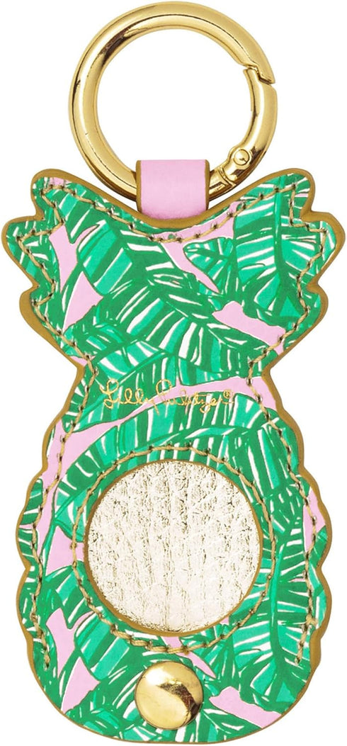 Lilly Pulitzer AirTag Keychain, Cute Air Tag Holder, Novelty Shaped AirTag Key Ring for Luggage, Car Keys, or Dog Collars (Let's Go Bananas)...
