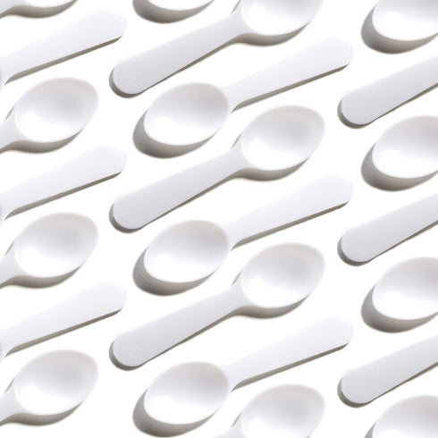 Extra Sturdy, BPA Free 200ct Plastic Tasting Spoons. Disposable Mini Tasters for Small Sampling or Individual Portions of Ice Cream, Sauces and Ap...