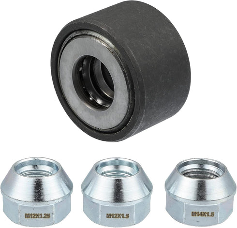 Motoforti Universal Wheel Stud Installer Tool, Tire Stud Tool, M12x1.25 M12x1.5 M14x1.5, Iron, with 3/4" Hex Wheel Lug Nuts, Silver Tone, 1 Set...