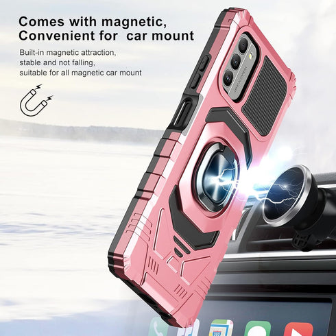 Ailiber for Nokia G400 5G Phone Case, Nokia G400 N1530DL Case with Screen Protector, Ring Kickstand for Magnetic Car Mount, Heavy Duty Shockproof ...