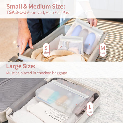PACKISM Leak Proof Clear Toiletry Bag - Sealed TSA Approved Toiletry Bag with Reinforced Seams, Reusable and Easy to Clean, Clear Travel Bags for ...